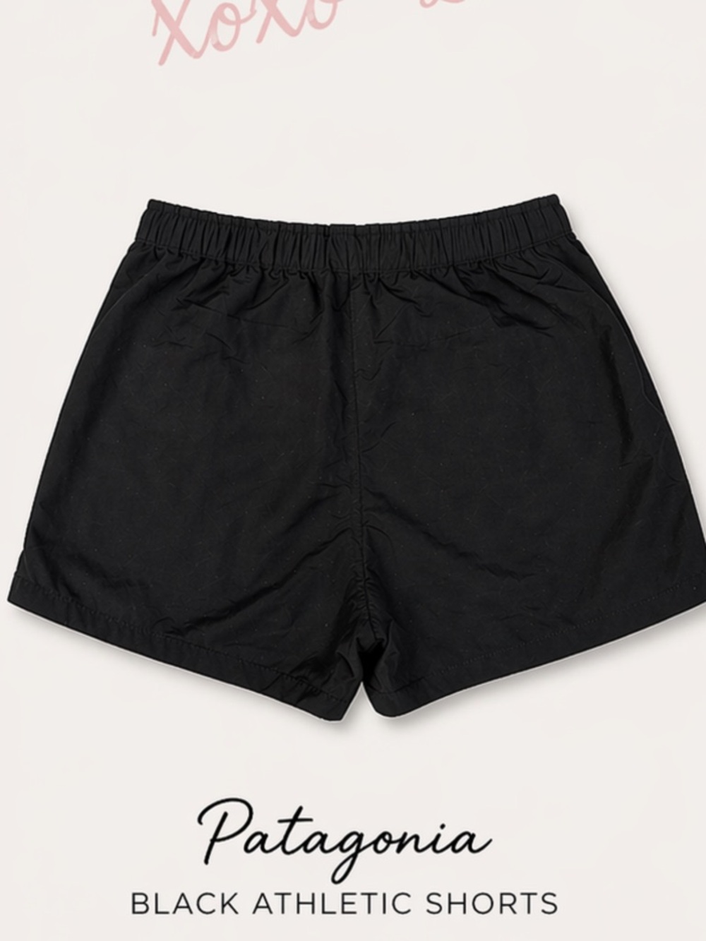 Patagonia Black Women's Athletic Shorts with Side Logo - Picture 3 of 3